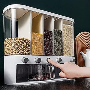 Wall Mounted Separate Rice Bucket Cereal Dispenser